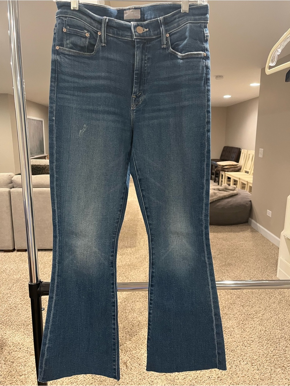 MOTHER Dark Blue Flared Jeans